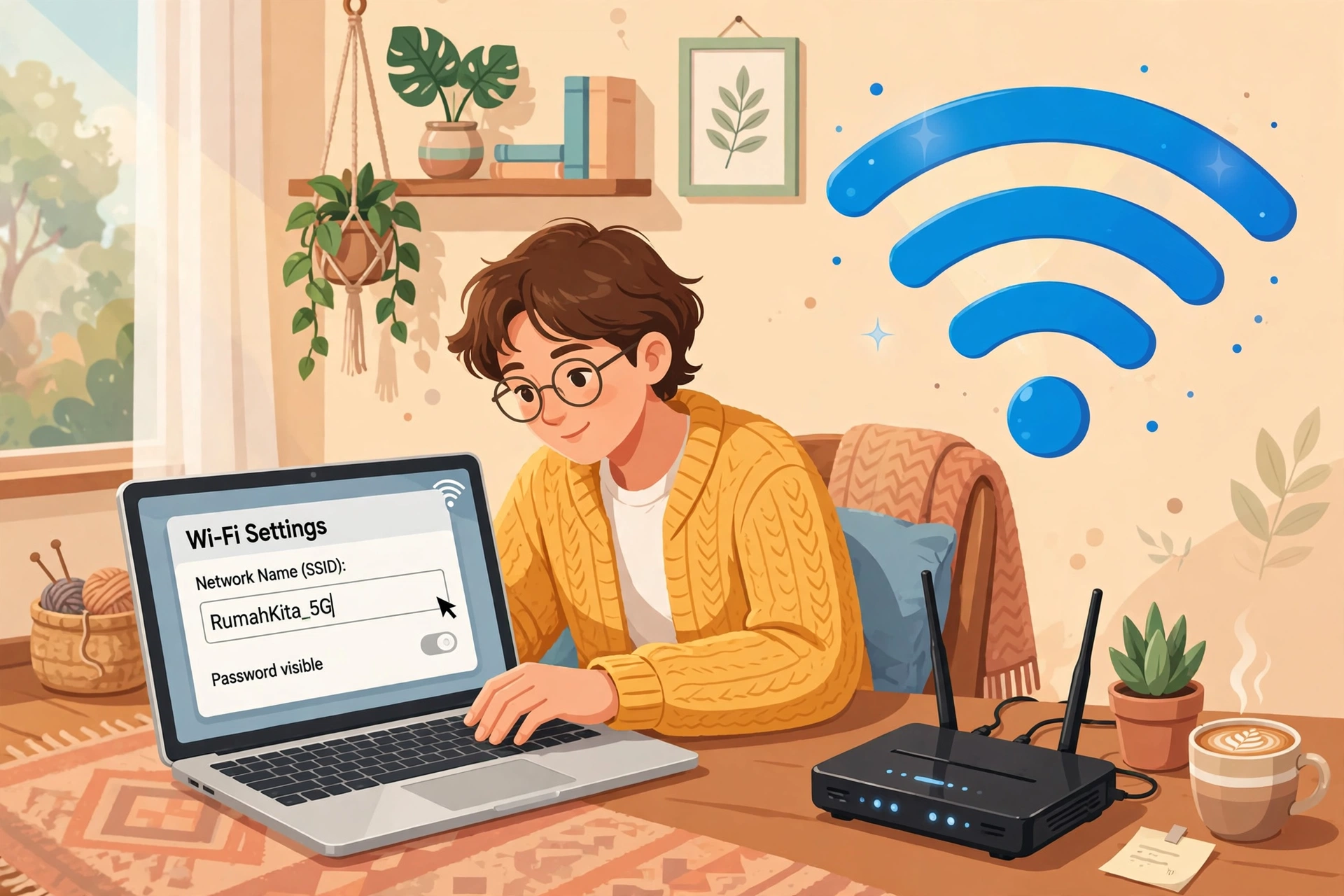 Cara mengganti nama wifi & password